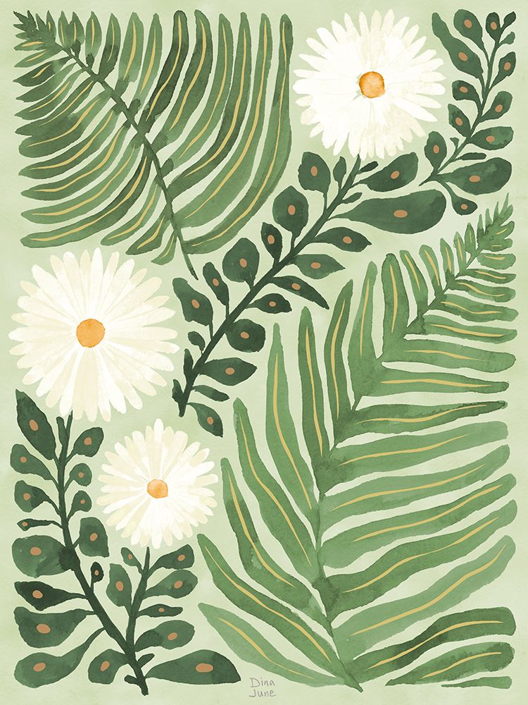 Folhas Frescas II — June, Dina