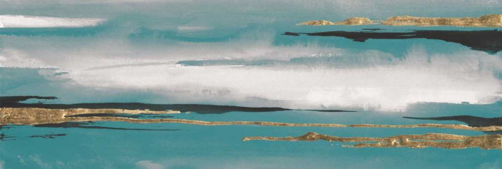Tempestade Dourada I 2 — azul-petróleo e cinza, recorte — Paschke, Chris