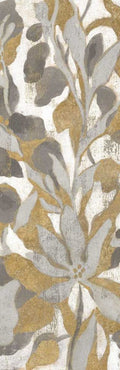Biombo Tropical Pintado I 3 — cinza e dourado II — Vassileva, Silvia