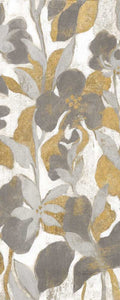 Biombo Tropical Pintado II 1 — cinza e dourado II — Vassileva, Silvia