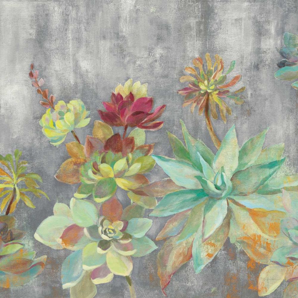 Jardim de Suculentas 2 — cinza, recorte — Vassileva, Silvia