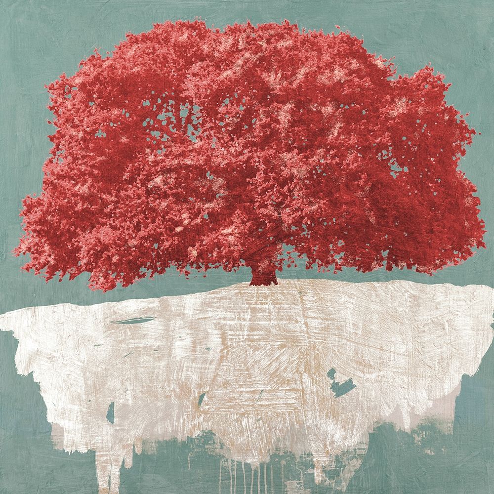 Red Tree on Aqua — Aprile, Alessio