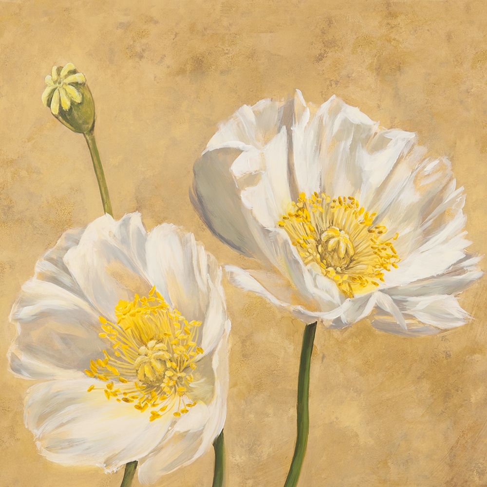 Poppies on Gold I — Villa, Luca