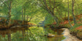 A stream through the woods — Monsted, Peder Mork