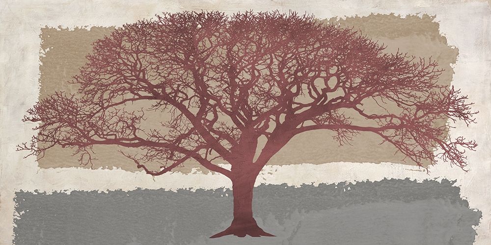 Burgundy Tree on abstract background — Aprile, Alessio