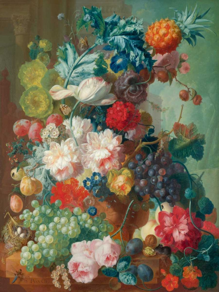 Fruit and Flowers in a terracotta Vase — Van Os, Jan