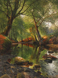 A woodland stream — Monsted, Peder Mork