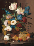 Still Life, Flowers, and Fruit — Roesen, Severin