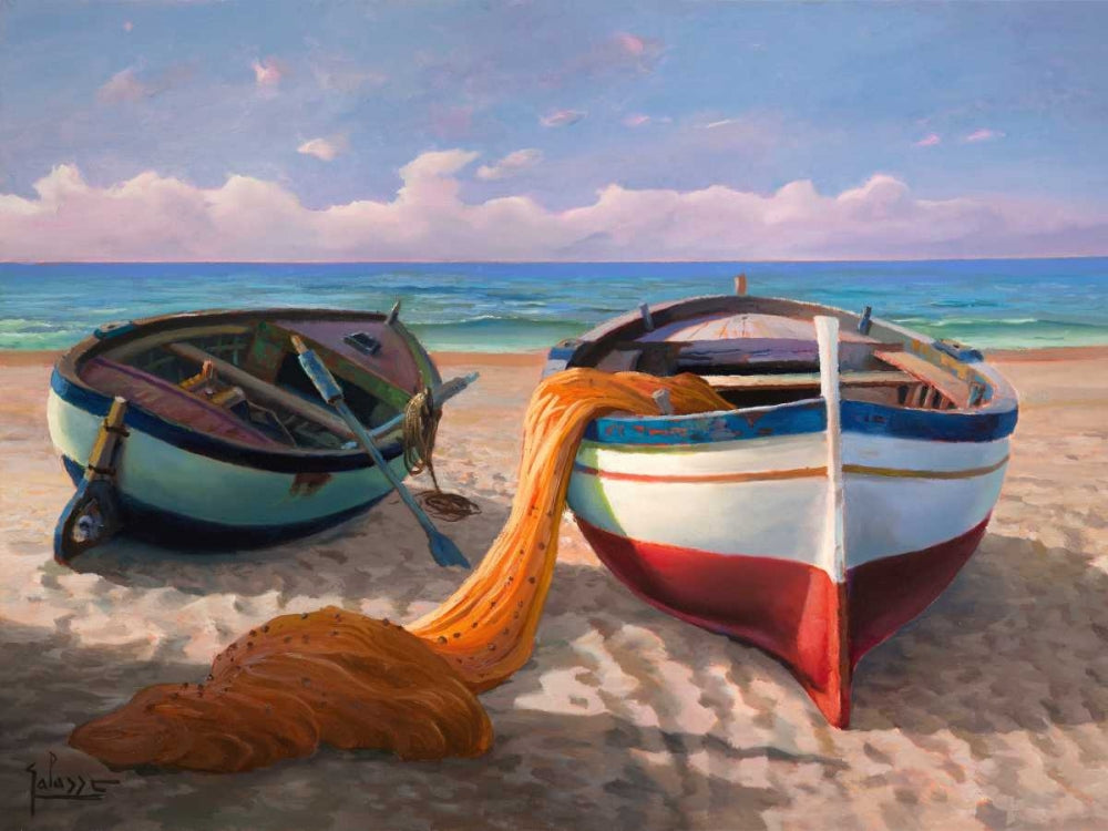 Barche sulla spiaggia — Galasso, Adriano