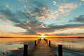Morning Lights on a Jetty — Pangea Images