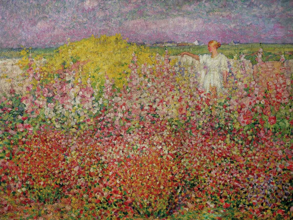 Amongst the Flowers at Belle Isle — Russell, John Peter