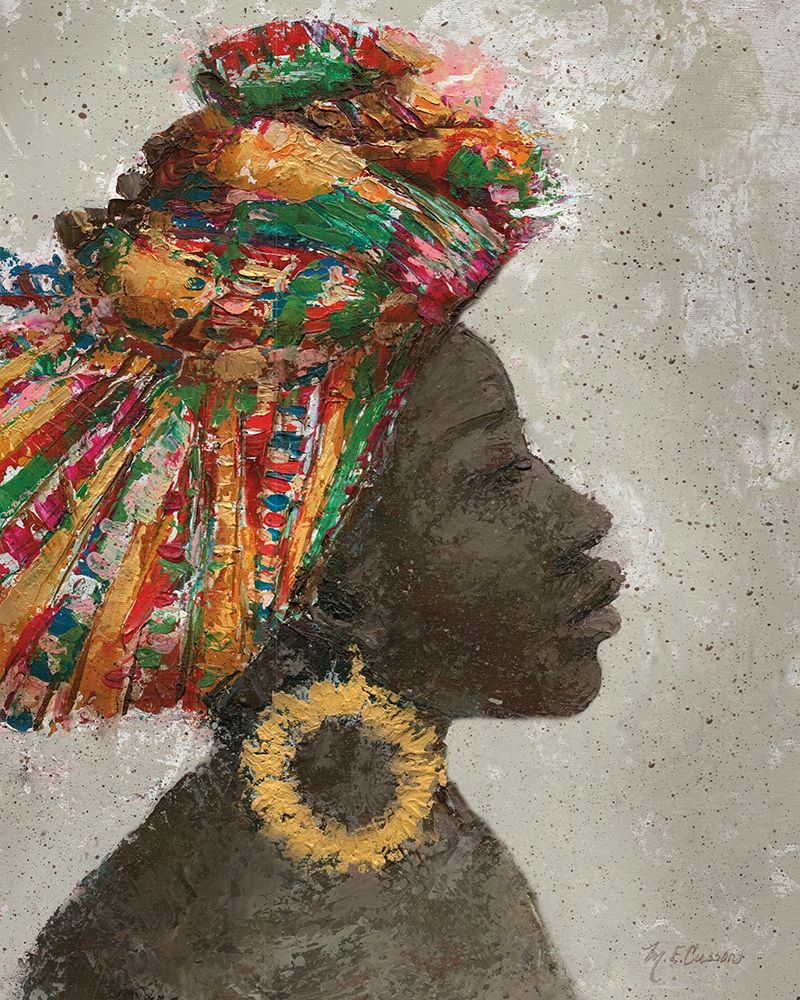 Retrato de Mulher I — argola dourada — Cusson, Marie-Elaine