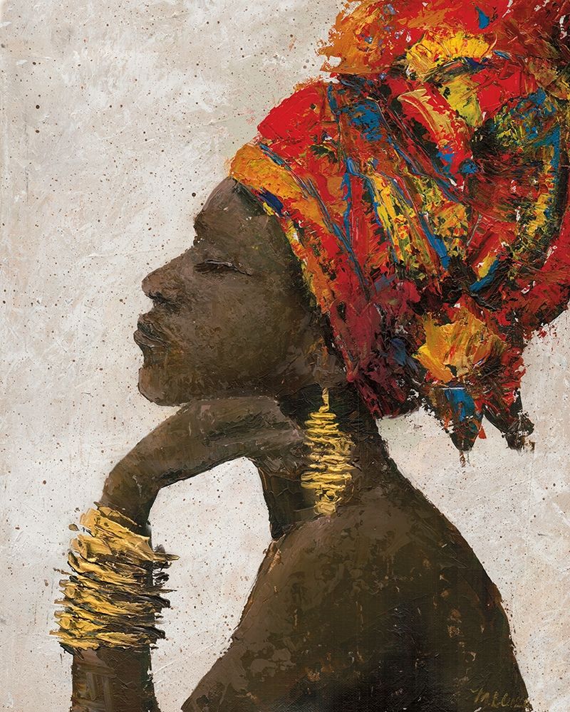 Retrato de Mulher II — braceletes dourados — Cusson, Marie-Elaine