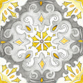 Medalhão-Joia 1 — amarelo e cinza I — Coulter, Cynthia