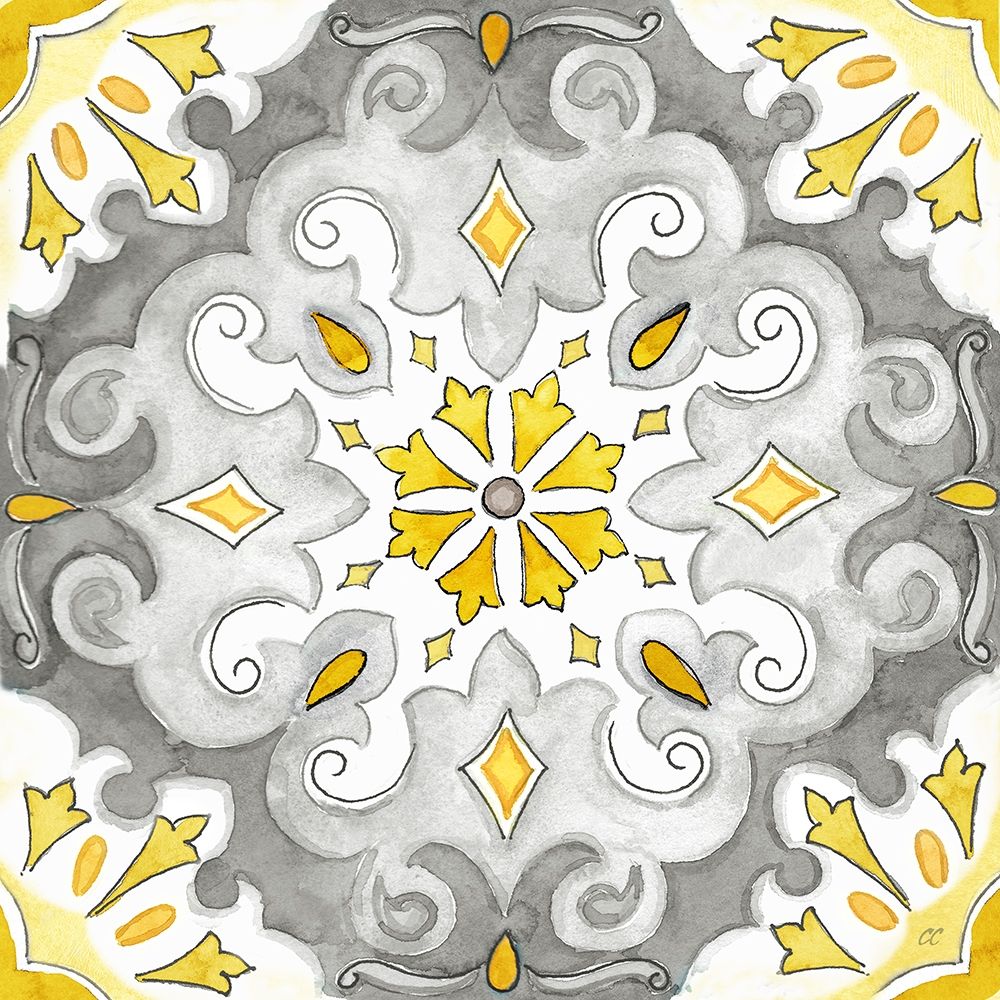 Medalhão-Joia 1 — amarelo e cinza I — Coulter, Cynthia