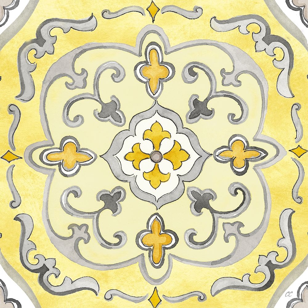 Medalhão-Joia 2 — amarelo e cinza II — Coulter, Cynthia