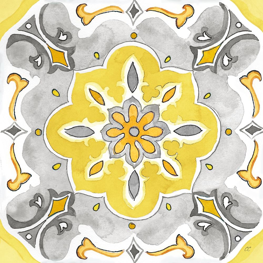 Medalhão-Joia 3 — amarelo e cinza III — Coulter, Cynthia