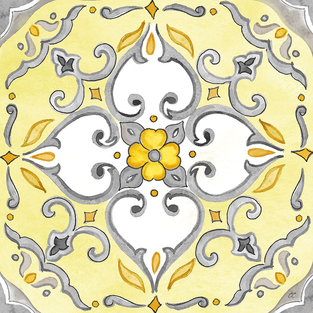 Medalhão-Joia 4 — amarelo e cinza IV — Coulter, Cynthia