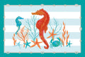 Coral e Água-Marinha I sobre Azul-Petróleo — Reed, Tara