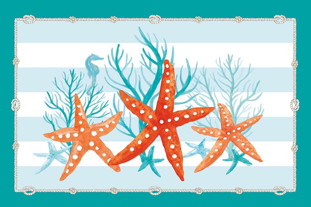 Coral e Água-Marinha II sobre Azul-Petróleo — Reed, Tara