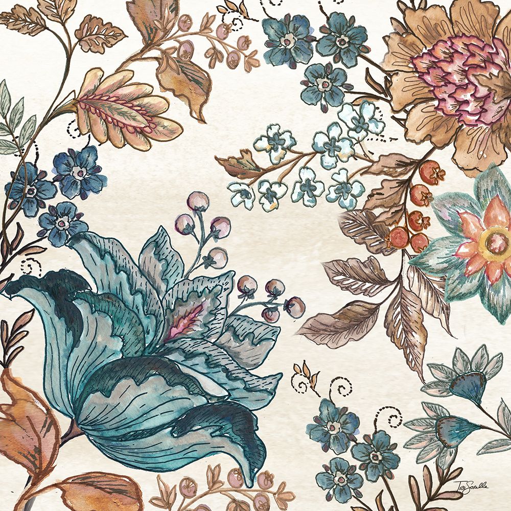 Trepadeiras do Jardim II sobre Branco — Tre Sorelle Studios