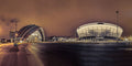 Clyde Auditorium e SSE Hydro ao Anoitecer — Glasgow — Frank, Assaf