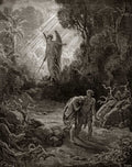 Adam and Eve - The Expulsion From The Garden - from Miltons Paradise Lost — Dore, Gustave