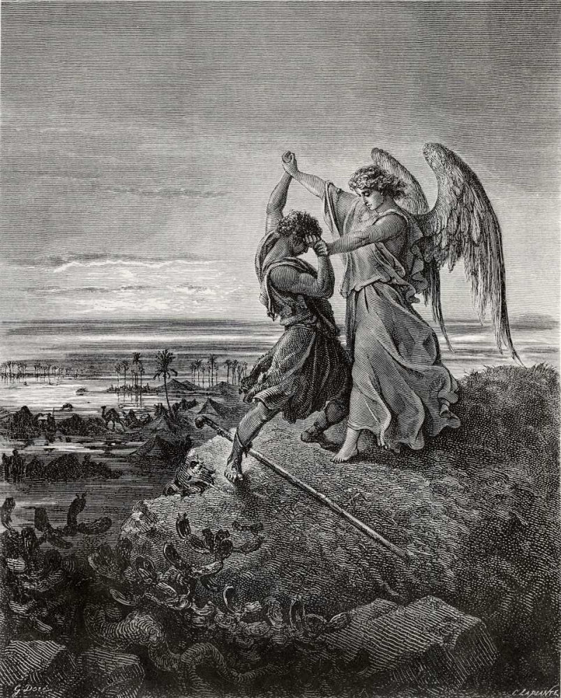 Jacob Wrestling With The Angel — Dore, Gustave
