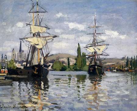 The Seine At Rouen 1872 — Monet, Claude