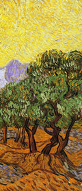 Olive Trees With Yellow Sky And Sun (right) — Van Gogh, Vincent