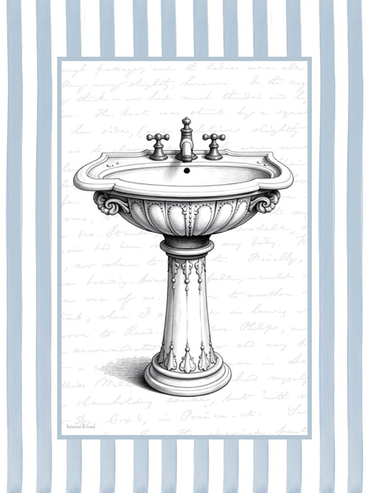 Lavabo Vintage — lettered And lined
