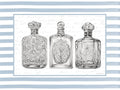 Frascos de Perfume Vintage — lettered And lined