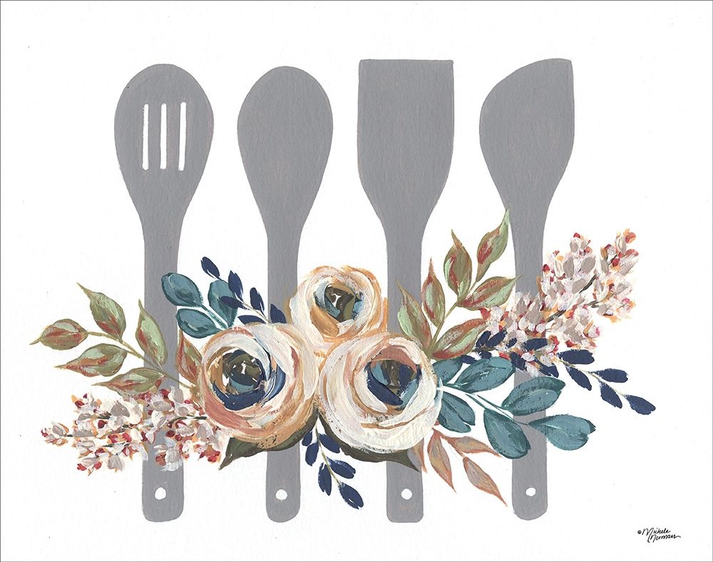 Utensílios de Confeitaria em Floral de Outono — Norman, Michele
