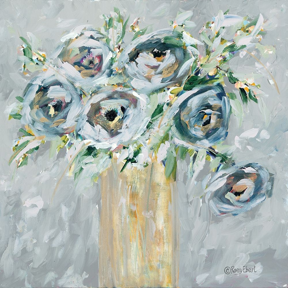 Flores em Vaso Dourado — Ebert, Roey