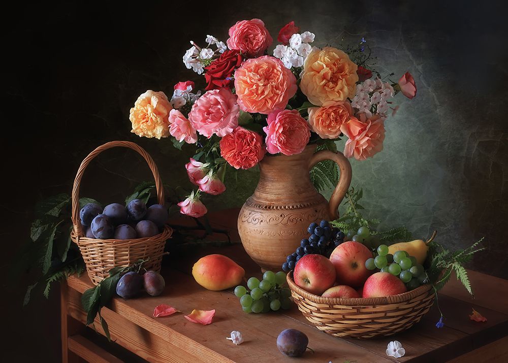 Natureza Morta com Flores e Frutos de Outono — Skorokhod, Tatyana