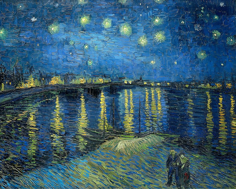 A Noite Estrelada sobre o Ródano — Pictufy
