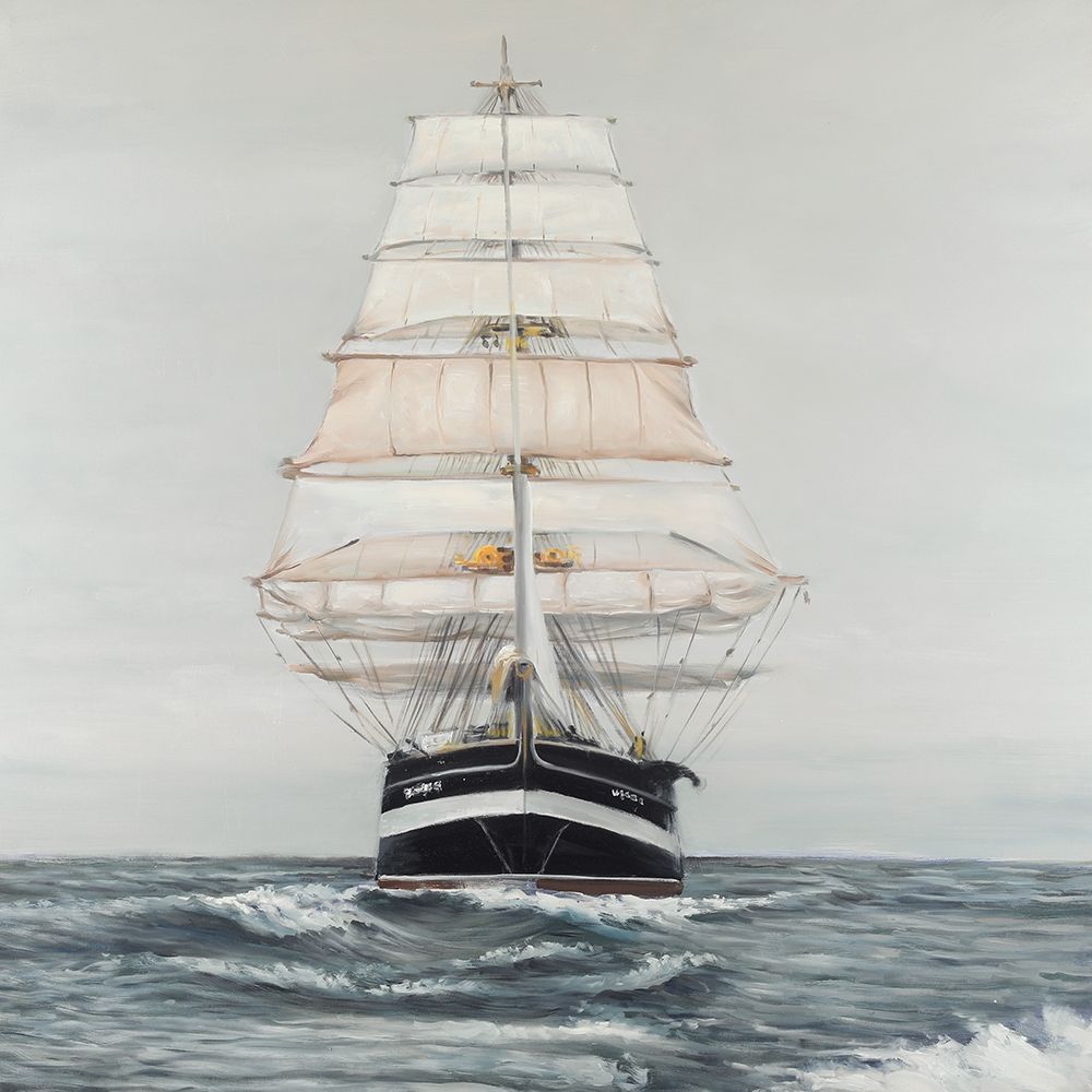 Navio em Dia Nublado — Atelier B Art Studio