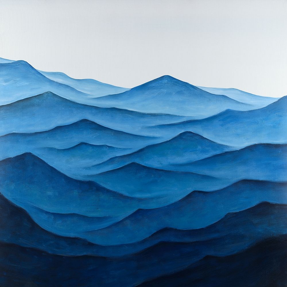 Oceano Escuro Calmo Ondas — Atelier B Art Studio