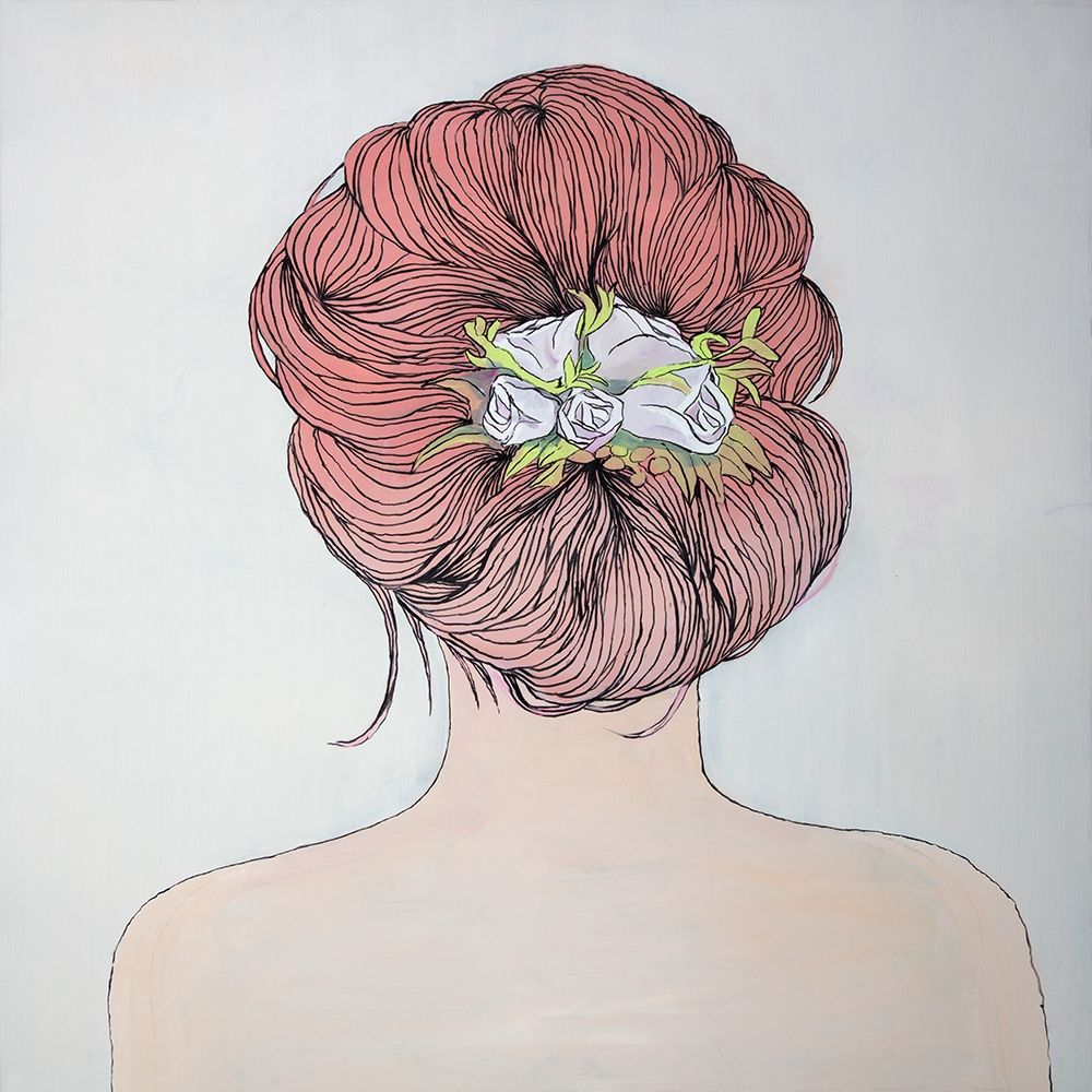 Moça com Flores no Cabelo — Atelier B Art Studio
