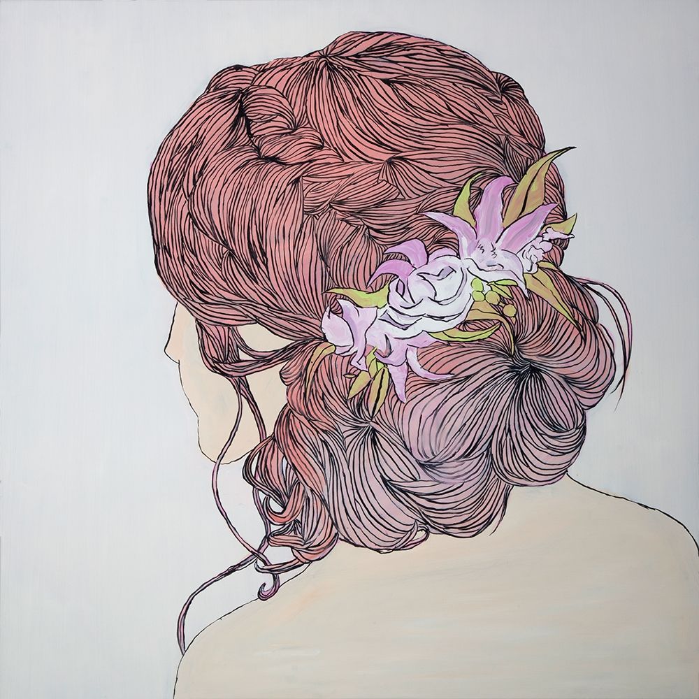 Mulher de Costas com Flores — Atelier B Art Studio