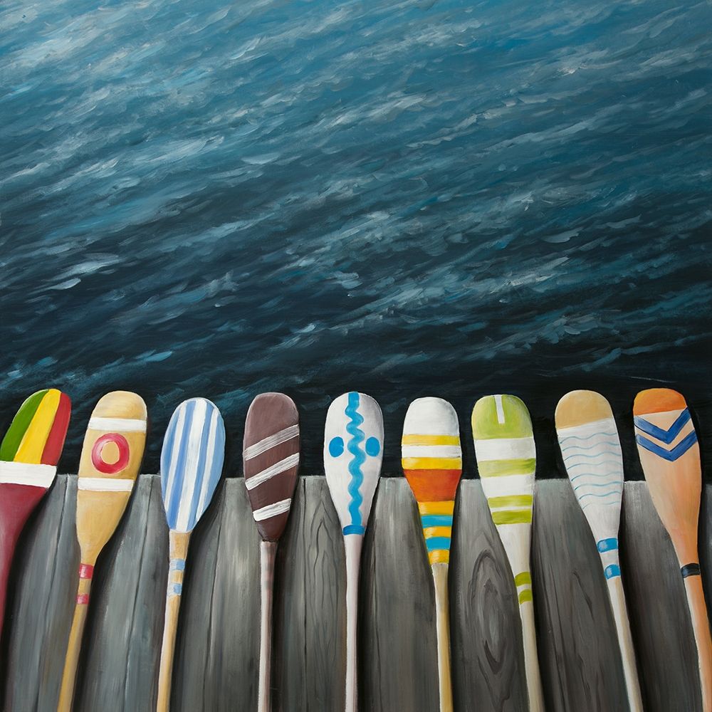 Remos Coloridos no Cais — Atelier B Art Studio