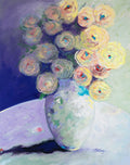 Vaso Verde com Flores Amarelas — Stelling, Linda
