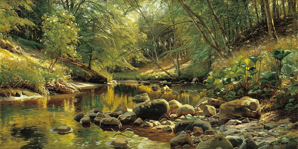 Rio do Bosque no Verão — Monsted, Peder