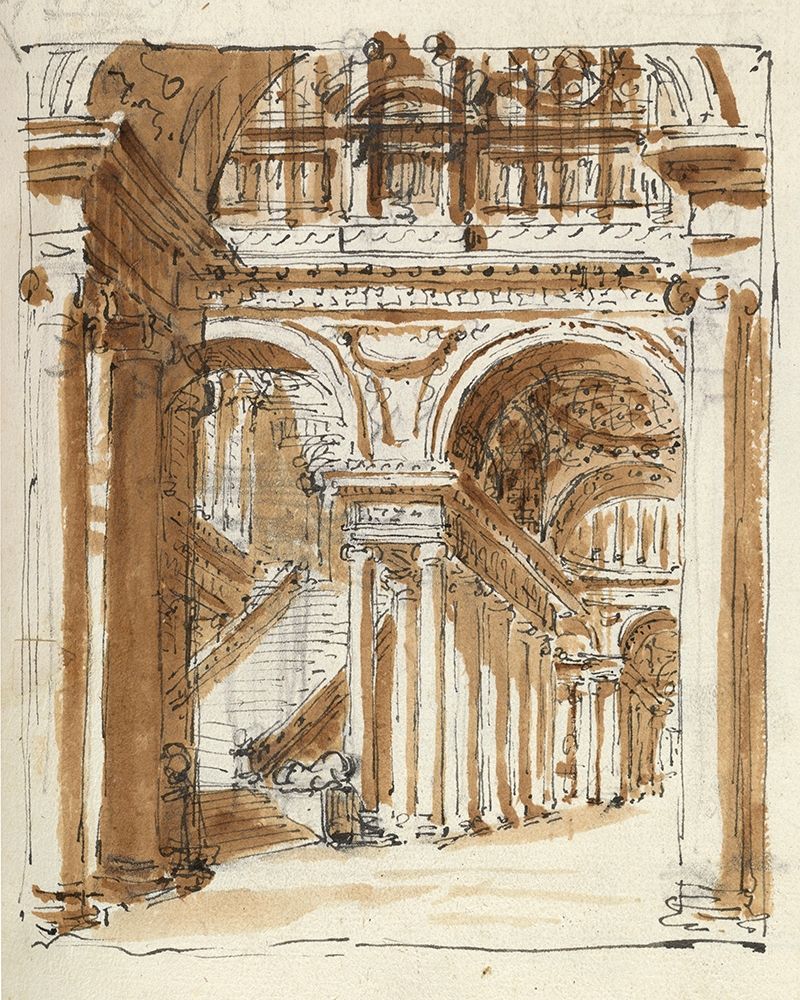 Grand entrance hall, Italy, 1786 — Peyre, Marie-Joseph