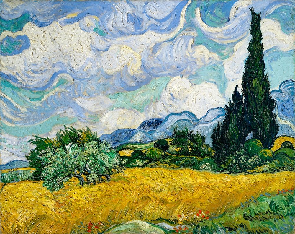 Wheat Field with Cypresses (1889) — Van Gogh, Vincent