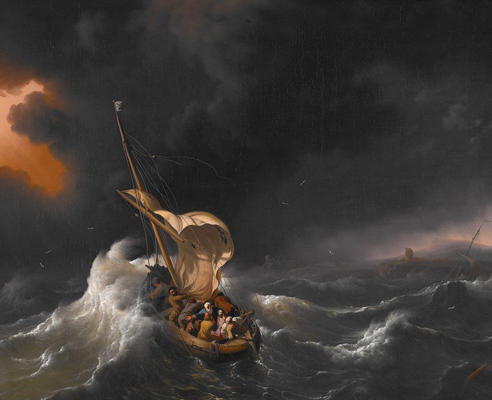 Christ in the Storm on the Sea of Galilee — Backhuysen, Ludolf