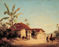 Landscape with Farmhouses and Palm Trees — Pissarro, Camille