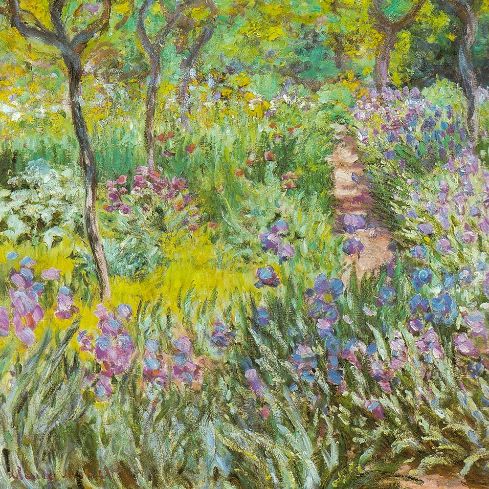 Artists garden at Giverny-irises 1900 — Monet, Claude