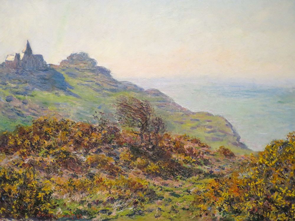 The Church of Varengeville and the Gorge of Moutiers Pass 1882 — Monet, Claude