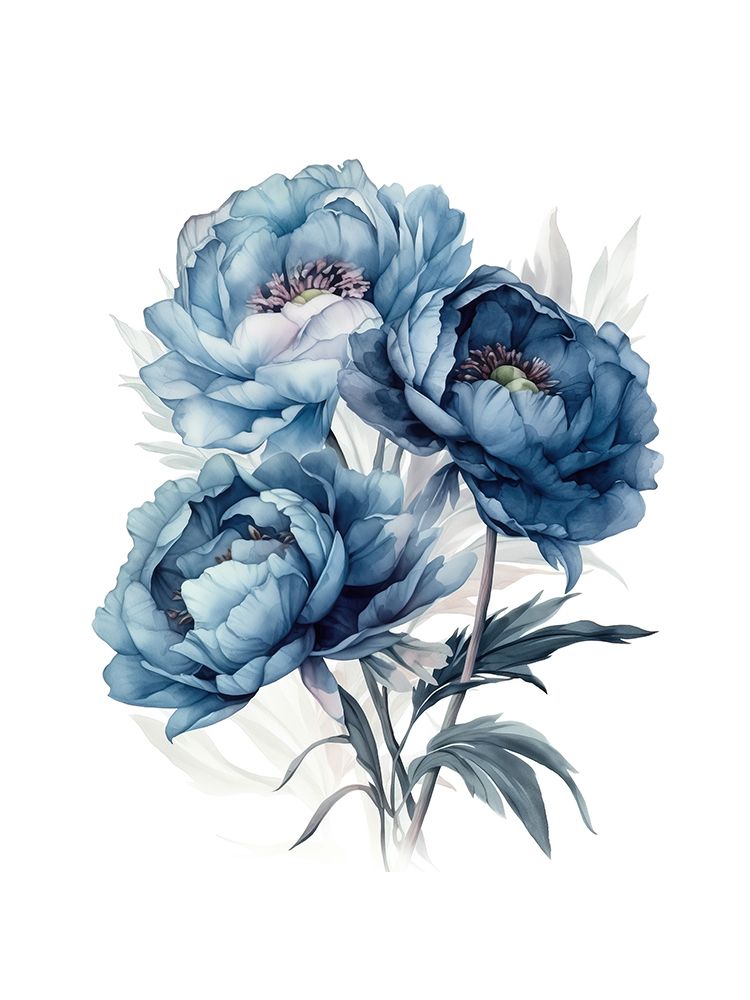 Blue Peonies Nostalgia III — Haase, Andrea